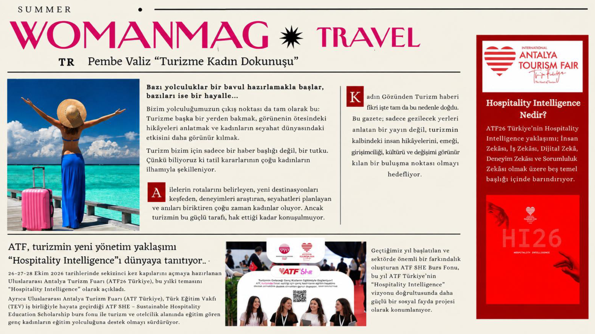 WomanMag TR Travel – “Pembe Valiz, Turizme Kadın Dokunuşu” ile Yayın Ailemizi Büyütüyoruz